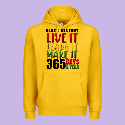 Black History Live It Premium Hoodie Designed By Fadigitalartstudio