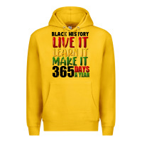 Lemon black history live it Premium Hoodie - FaDigitalArtStudio
