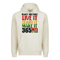 Oatmeal Heather black history live it Premium Hoodie - FaDigitalArtStudio