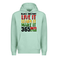 Seafoam black history live it Premium Hoodie - FaDigitalArtStudio