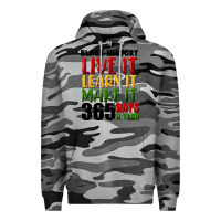 Slate Camo black history live it Premium Hoodie - FaDigitalArtStudio
