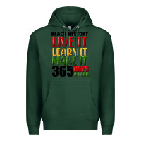 Sports Green black history live it Premium Hoodie - FaDigitalArtStudio