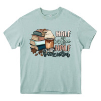 Arona half coffee half bookworm Heavy Core Tee - MaliasSmallBusiness
