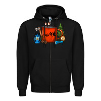Black Camper Coffee Cup Zipper Hoodie - FaDigitalArtStudio