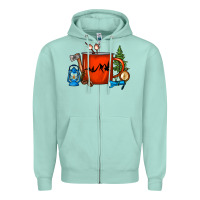 Seafoam Camper Coffee Cup Zipper Hoodie - FaDigitalArtStudio