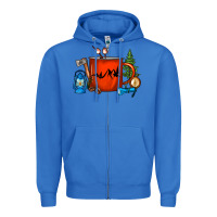 True Royal Camper Coffee Cup Zipper Hoodie - FaDigitalArtStudio