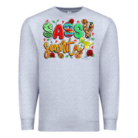 Heather Grey sassy senorita Premium Sweatshirt - LillyAllenDesigns