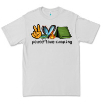 Dove Grey peace love camping Premium Tee - NancyCooperArtShop