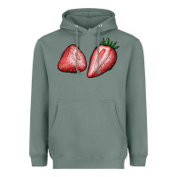 Sage strawberries Heavyweight Hoodie - BundleAndBundleShop
