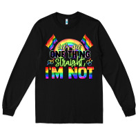 Black Let's get one thing straight i'm not Pride LGBTQ+ Long Sleeve Tee - NancyCooperArtShop