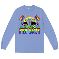 Colony Blue Let's get one thing straight i'm not Pride LGBTQ+ Long Sleeve Tee - NancyCooperArtShop