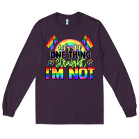 Plum Let's get one thing straight i'm not Pride LGBTQ+ Long Sleeve Tee - NancyCooperArtShop