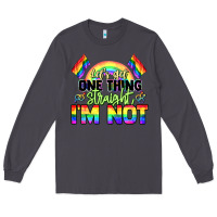 Smoke Let's get one thing straight i'm not Pride LGBTQ+ Long Sleeve Tee - NancyCooperArtShop