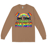 Toasted Coconut Let's get one thing straight i'm not Pride LGBTQ+ Long Sleeve Tee - NancyCooperArtShop