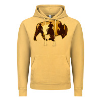 Vintage Mustard Bison Silhouette Cowboy Vintage Hoodie - Bettercallsaul