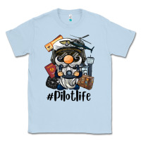 Dusty Blue pilot life gnome Classic Tee - BarkalooDesign