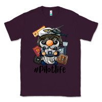 Plum pilot life gnome Classic Tee - BarkalooDesign