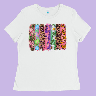 Western Easter Brushstroke Ladies Tee Designed By Nancycooperartshop