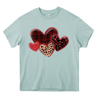 Arona leopard hearts Heavy Core Tee - MaliasSmallBusiness