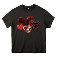 Asphalt leopard hearts Heavy Core Tee - MaliasSmallBusiness
