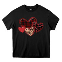 Black leopard hearts Heavy Core Tee - MaliasSmallBusiness