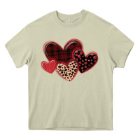 Mossy leopard hearts Heavy Core Tee - MaliasSmallBusiness