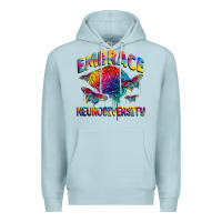 Blue Mist Embrace neurodiversity Autism Premium Hoodie - FaDigitalArtStudio