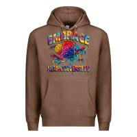 Chestnut Embrace neurodiversity Autism Premium Hoodie - FaDigitalArtStudio