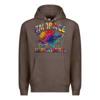 Coffee Embrace neurodiversity Autism Premium Hoodie - FaDigitalArtStudio