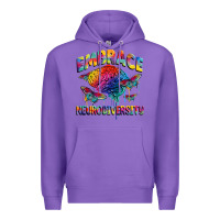 Purple Embrace neurodiversity Autism Premium Hoodie - FaDigitalArtStudio