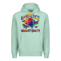 Seafoam Embrace neurodiversity Autism Premium Hoodie - FaDigitalArtStudio