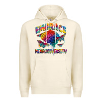 Tofu Embrace neurodiversity Autism Premium Hoodie - FaDigitalArtStudio