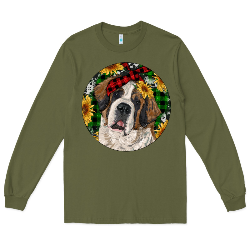 Christmas St. Bernard Long Sleeve Tee by RanaPortraitStore | Teevron