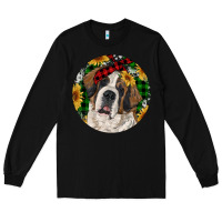 Black Christmas St. Bernard Long Sleeve Tee - RanaPortraitStore