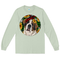 Matcha Christmas St. Bernard Long Sleeve Tee - RanaPortraitStore