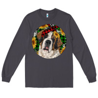 Smoke Christmas St. Bernard Long Sleeve Tee - RanaPortraitStore