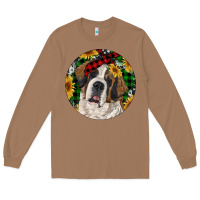 Toasted Coconut Christmas St. Bernard Long Sleeve Tee - RanaPortraitStore