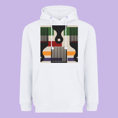 Afro Comb Seamless Pattern Heavyweight Hoodie Designed By Bundleandbundleshop