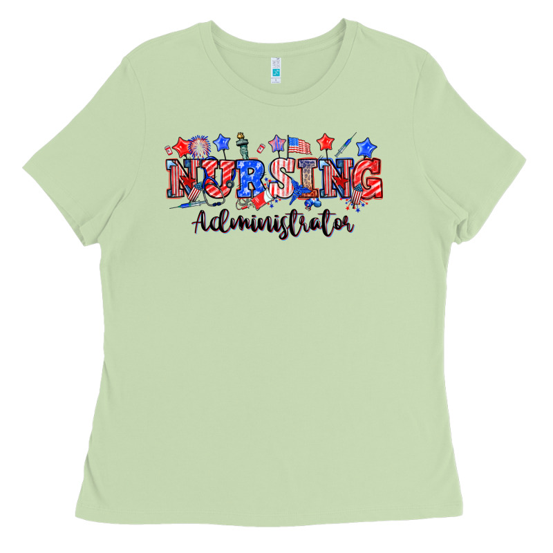 4th Of July Nursing Administrator Ladies Tee by NancyCooperArtShop | Teevron