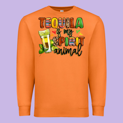 Tequila Is My Spirit Animal Premium Sweatshirt Designed By Lillyallendesigns