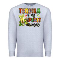 Heather Grey tequila is my spirit animal Premium Sweatshirt - LillyAllenDesigns