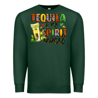 Sports Green tequila is my spirit animal Premium Sweatshirt - LillyAllenDesigns