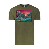 Vintage Olive Colorado Scenery Map Vintage Tee - Bettercallsaul