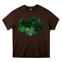 Chocolate Brown leopard hearts st patricks day Heavy Core Tee - MaliasSmallBusiness