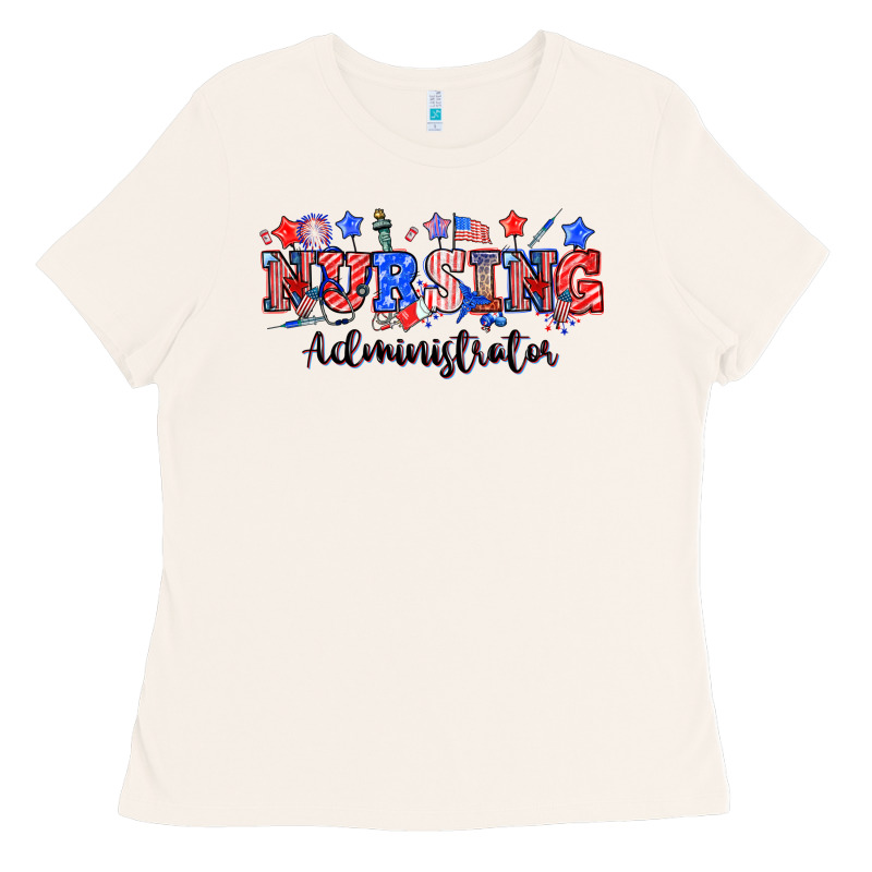 4th Of July Nursing Administrator Ladies Tee by NancyCooperArtShop | Teevron