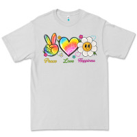 Dove Grey peace love happiness Premium Tee - NancyCooperArtShop