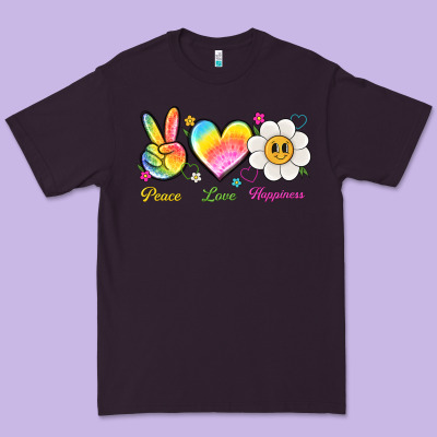 Peace Love Happiness Premium Tee Designed By Nancycooperartshop
