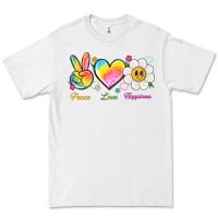 White peace love happiness Premium Tee - NancyCooperArtShop