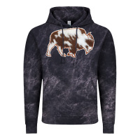 Cloud Black Cowhide Bison Silhouette Vintage Hoodie - Bettercallsaul