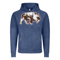 Vintage Denim Cowhide Bison Silhouette Vintage Hoodie - Bettercallsaul